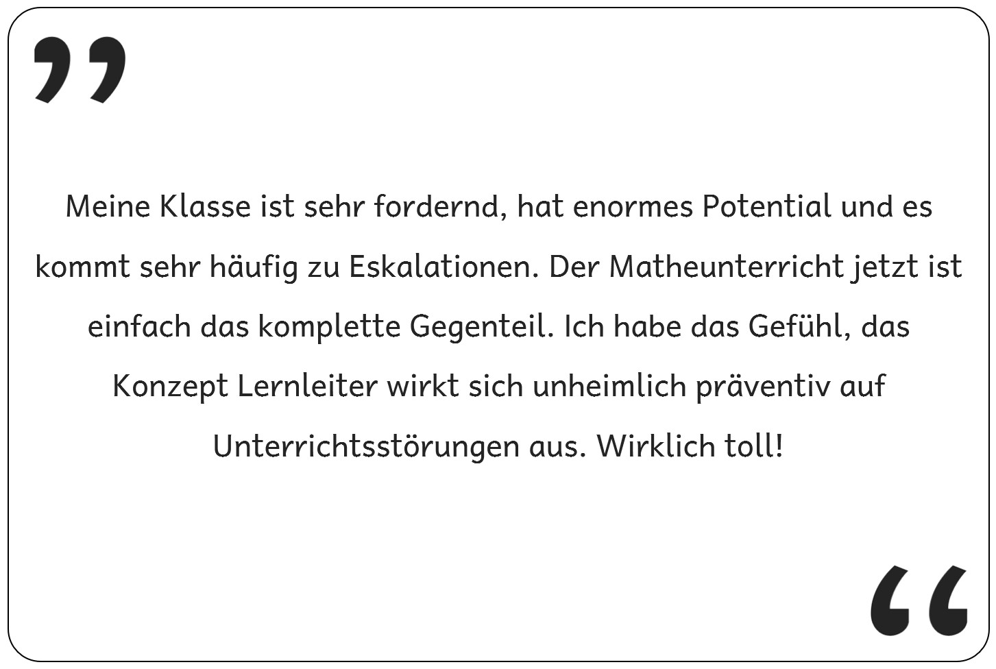 Zitat einer Lehrkraft #2