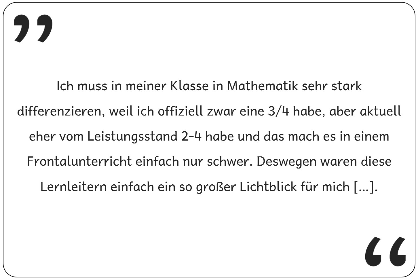 Zitat einer Lehrkraft #1